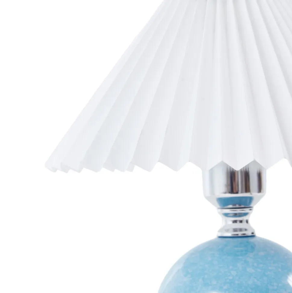 Lindby bordlampe Kerimi, keramik, blå