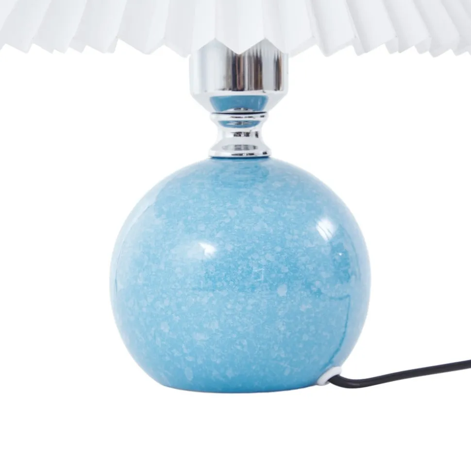 Lindby bordlampe Kerimi, keramik, blå