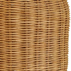 Lindby bordlampe Lirenda, højde 52 cm, rattan, natur/hvid