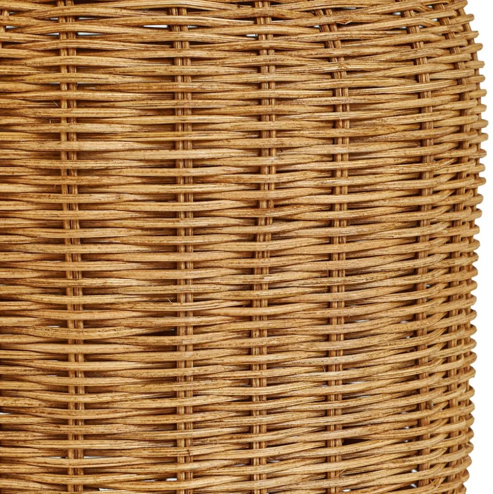 Lindby bordlampe Lirenda, højde 52 cm, rattan, natur/hvid