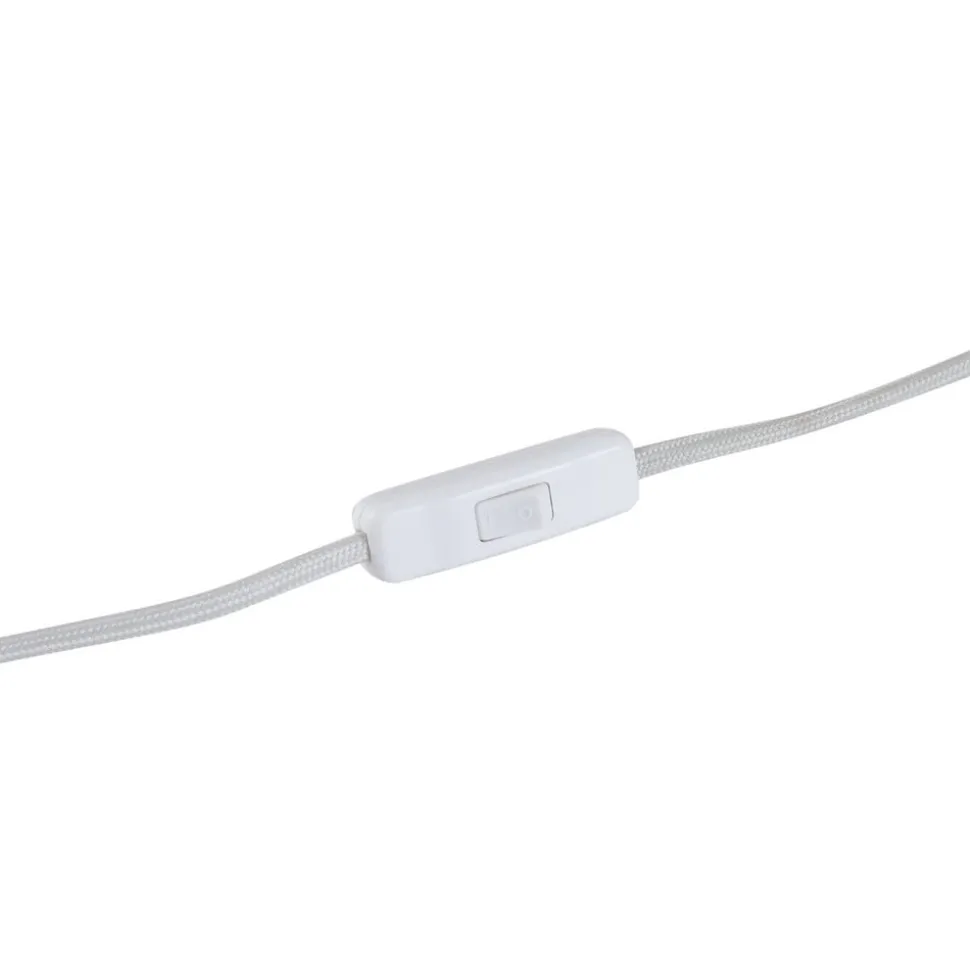 Lindby bordlampe Lirenda, højde 52 cm, rattan, natur/hvid