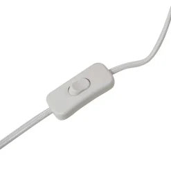 Lindby bordlampe Magali, lyseblå, papir, Ø 34 cm, E14