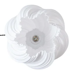 Lindby bordlampe Nuvia, højde 39,1 cm, hvid, 3D-print