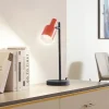 Lindby bordlampe Ovelia, orange/sort, metal, E27
