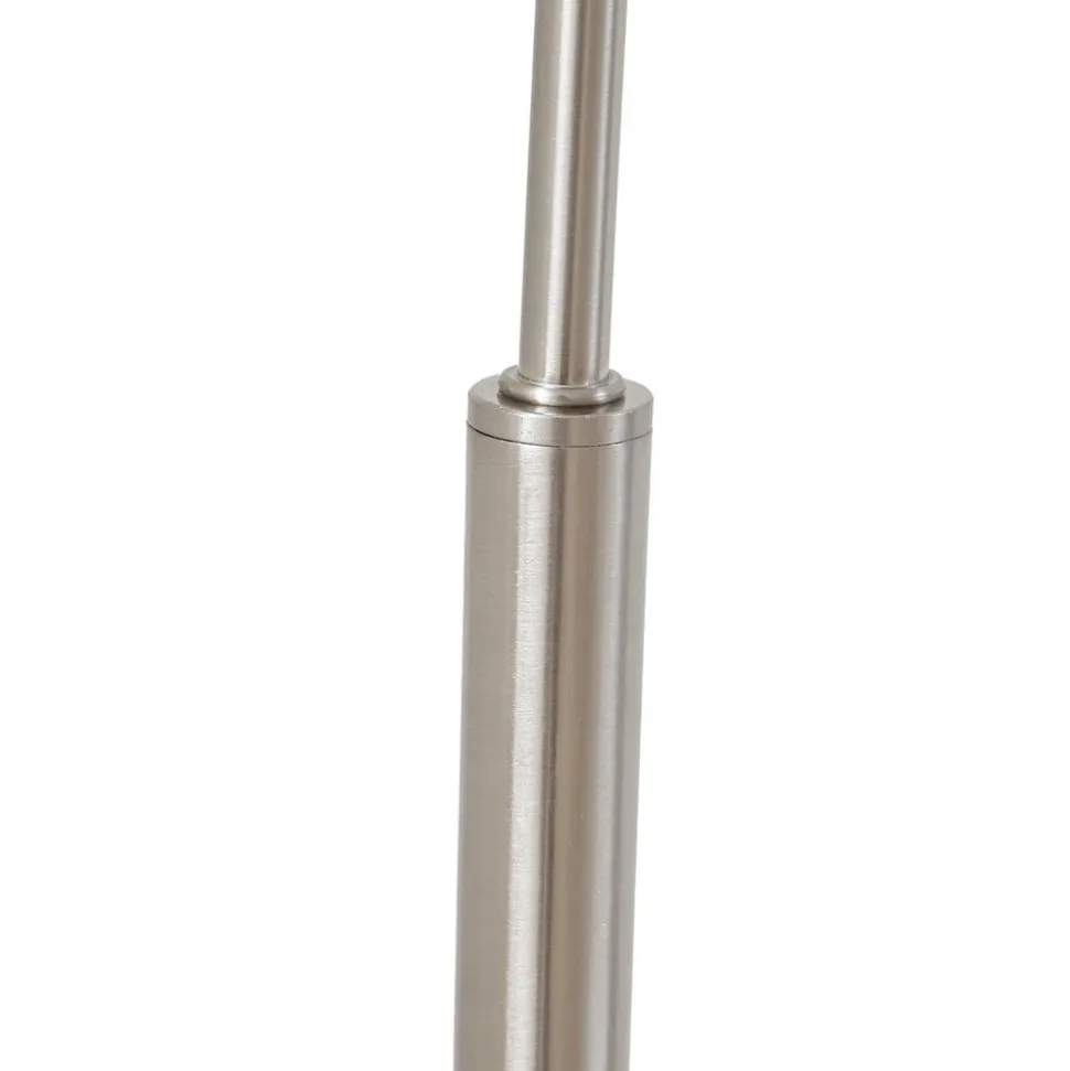Lindby buelampe Hernando, nikkel, stål, højde 188 cm