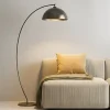 Lindby buelampe Jonera, grå, metal, E27, 185 cm høj