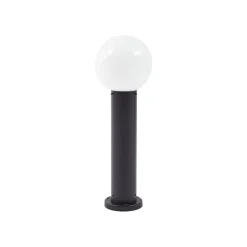 Lindby Dangan sokkellampe, hvid, højde 60 cm, glas, metal
