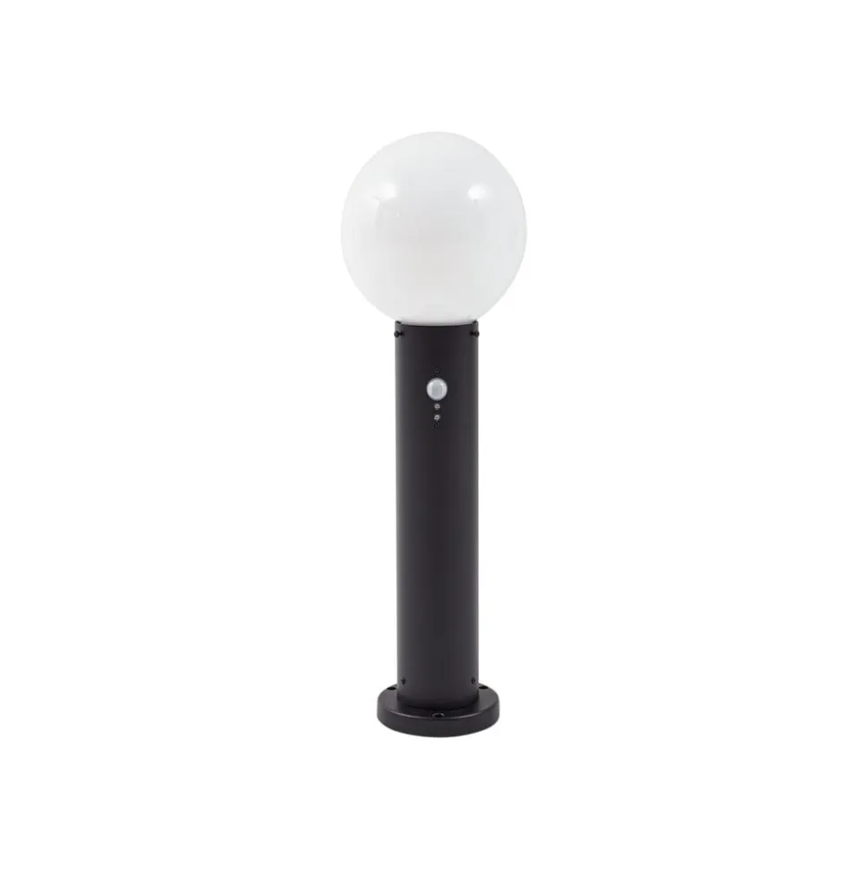 Lindby Dangan sokkellampe, hvid, 60 cm, glas, sensor