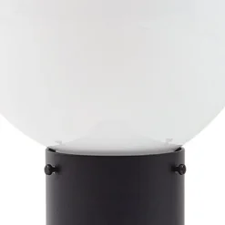Lindby Dangan sokkellampe, hvid, 60 cm, glas, sensor