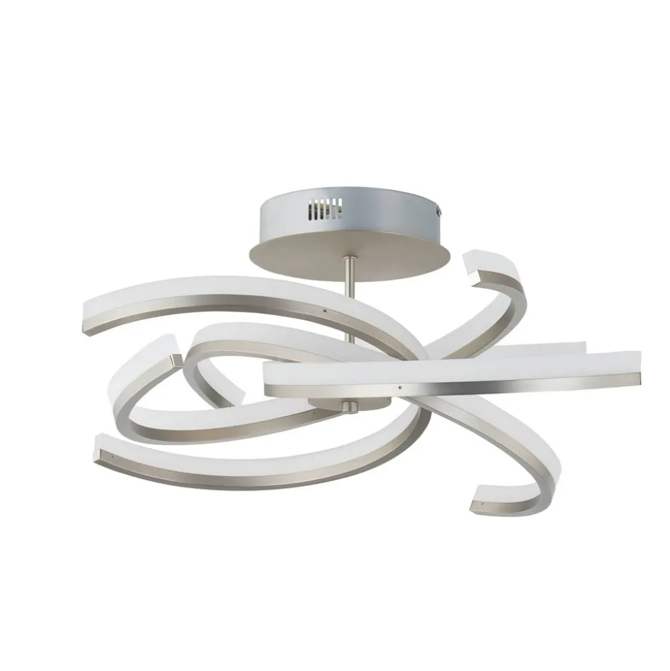 Lindby Divalis LED-loftlampe, stepdim, nikkel