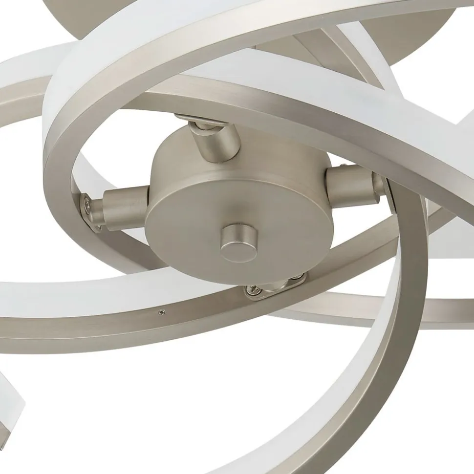 Lindby Divalis LED-loftlampe, stepdim, nikkel