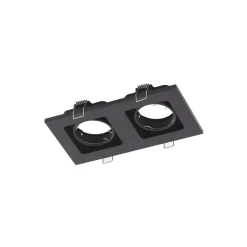 Lindby downlight Thorid, sort, 19 x 10 cm, 2 lyskilder, GU10