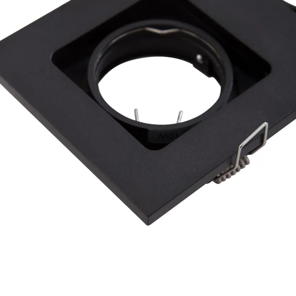 Lindby downlight Thorid, sort, 19 x 10 cm, 2 lyskilder, GU10