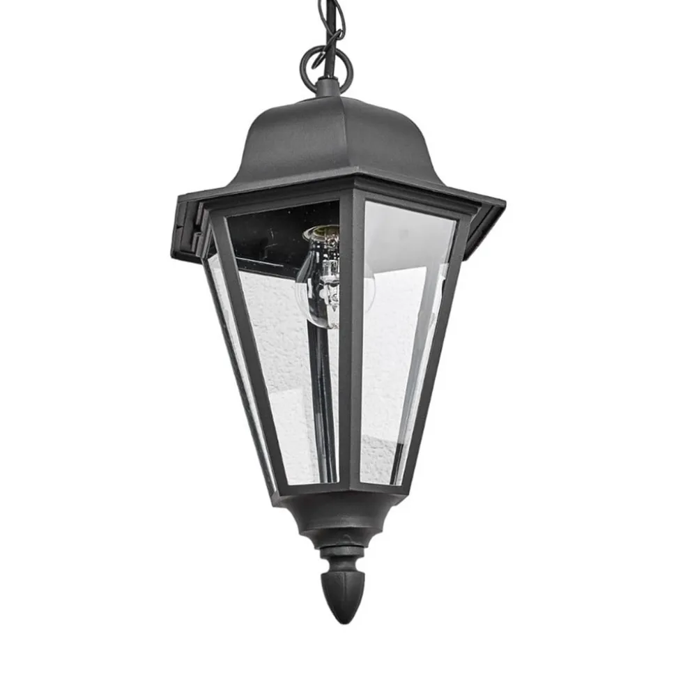 Lindby Edana udendørs hængelampe, 40 cm, antracit, E27, IP44
