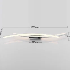 Lindby Elarit LED-loftlampe, forkromet