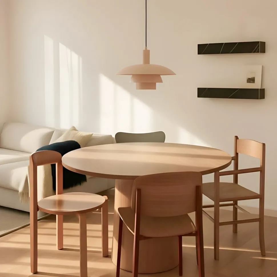 Lindby Elorri hængelampe, beige, Ø 38 cm, metal