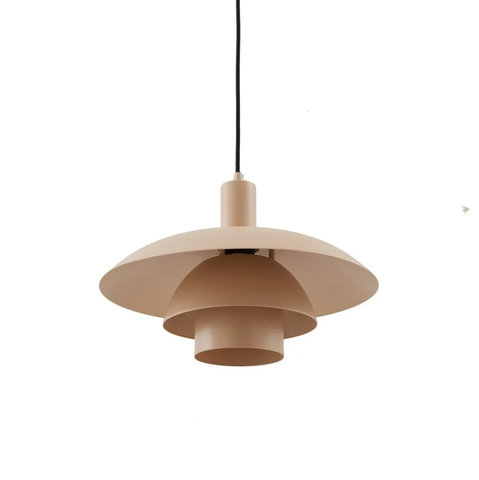 Lindby Elorri hængelampe, beige, Ø 38 cm, metal