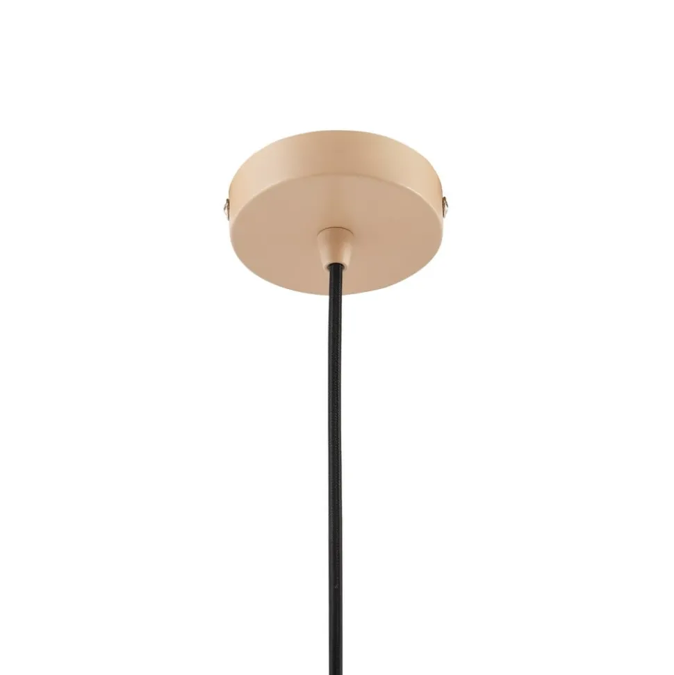 Lindby Elorri hængelampe, beige, Ø 38 cm, metal