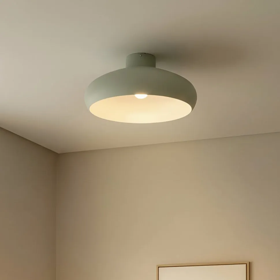 Lindby Elover loftlampe, lysegrøn, Ø 45 cm, jern