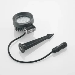 Lindby Emar LED-spot med jordspyd i mørkegråt