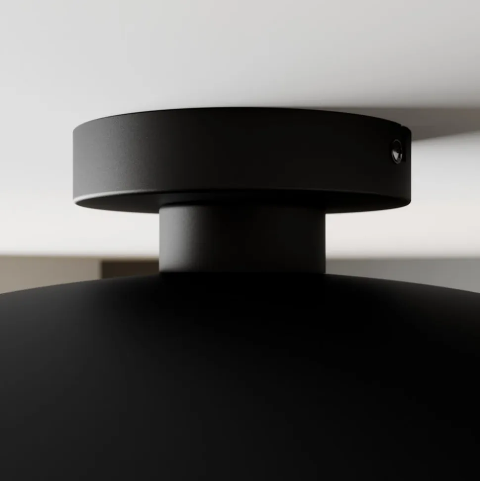 Lindby Emilienne loftlampe, sort/guld, metal, Ø 60 cm
