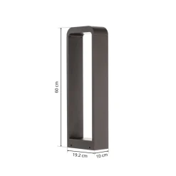 Lindby Emima LED-gadelampe, 60 cm, antracit, aluminium