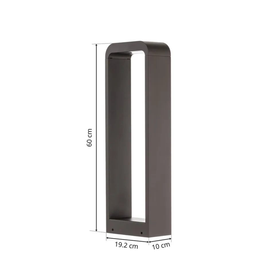 Lindby Emima LED-gadelampe, 60 cm, antracit, aluminium