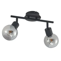 Lindby Eridia loftspot, sort, 2 lyskilder