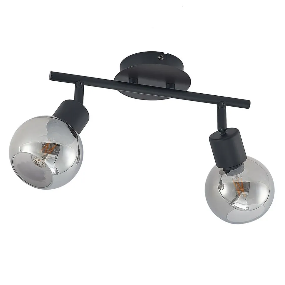 Lindby Eridia loftspot, sort, 2 lyskilder