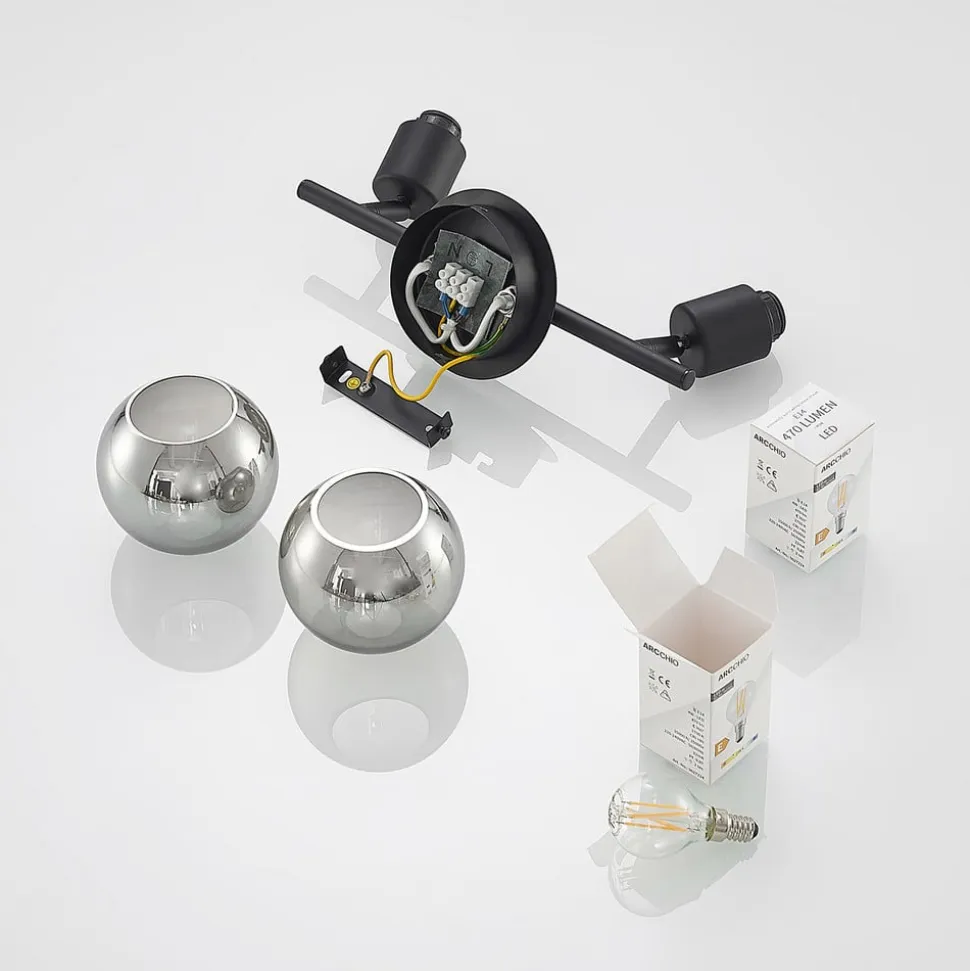 Lindby Eridia loftspot, sort, 2 lyskilder