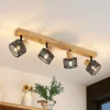 Lindby Evinora loftspot, 77 cm, sort, 4 lyskilder, træ