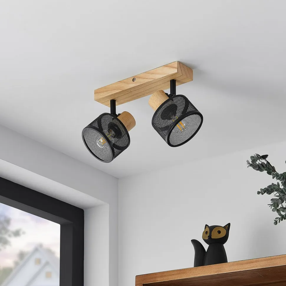 Lindby Evinora loftspot af træ, 2 lyskilder