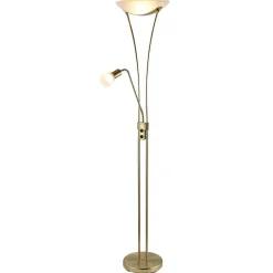 Lindby Felicia uplight med læselampe, messing