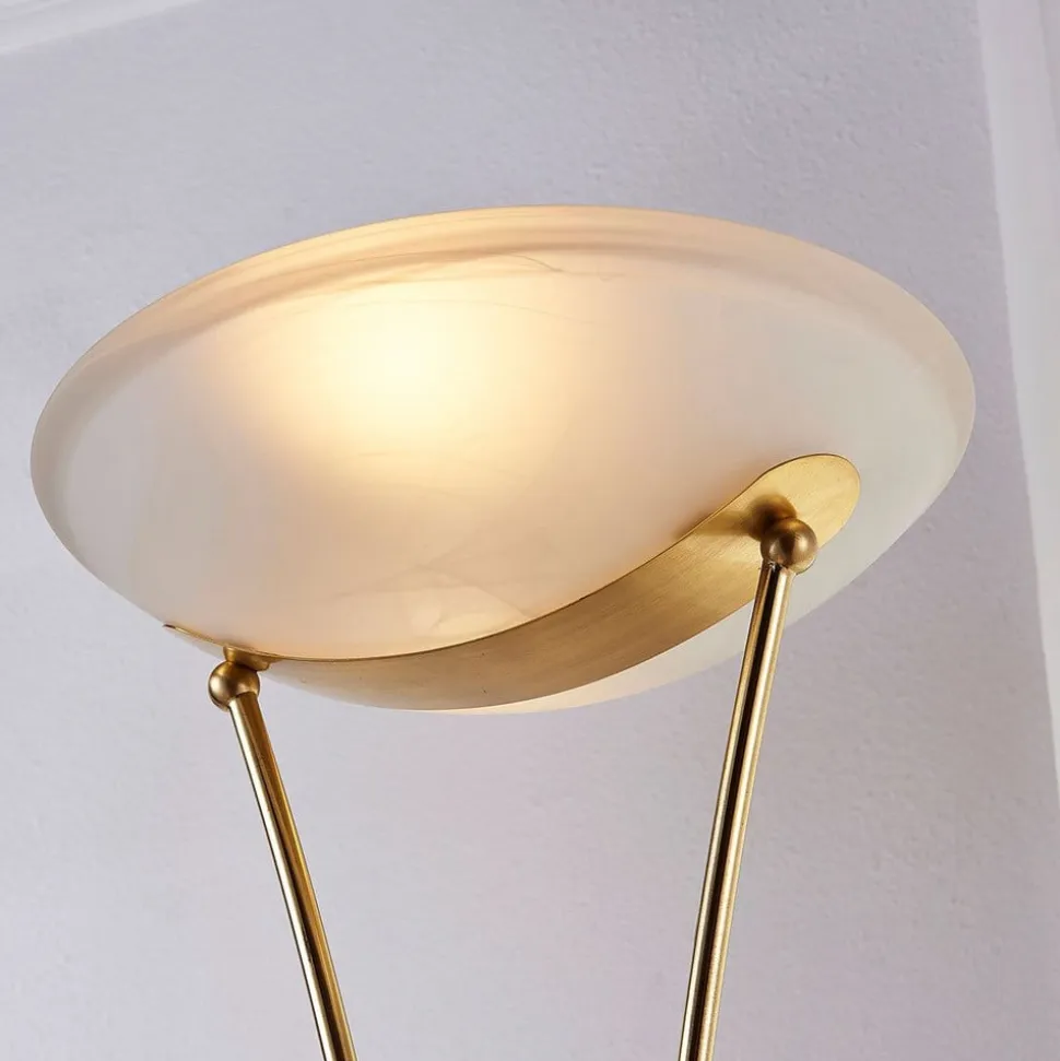 Lindby Felicia uplight med læselampe, messing