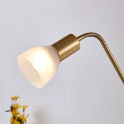 Lindby Felicia uplight med læselampe, messing