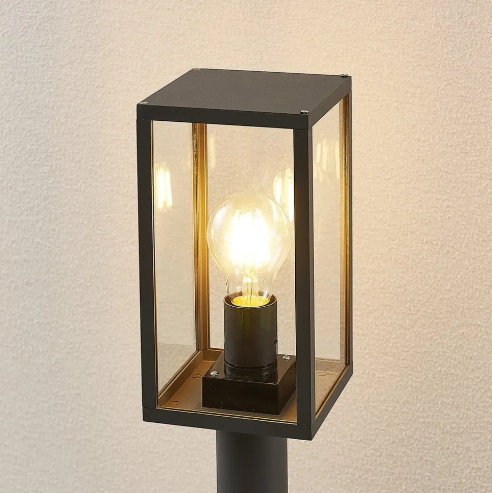 Lindby Filimon vejlampe, 80 cm, antracit, IP44, E27