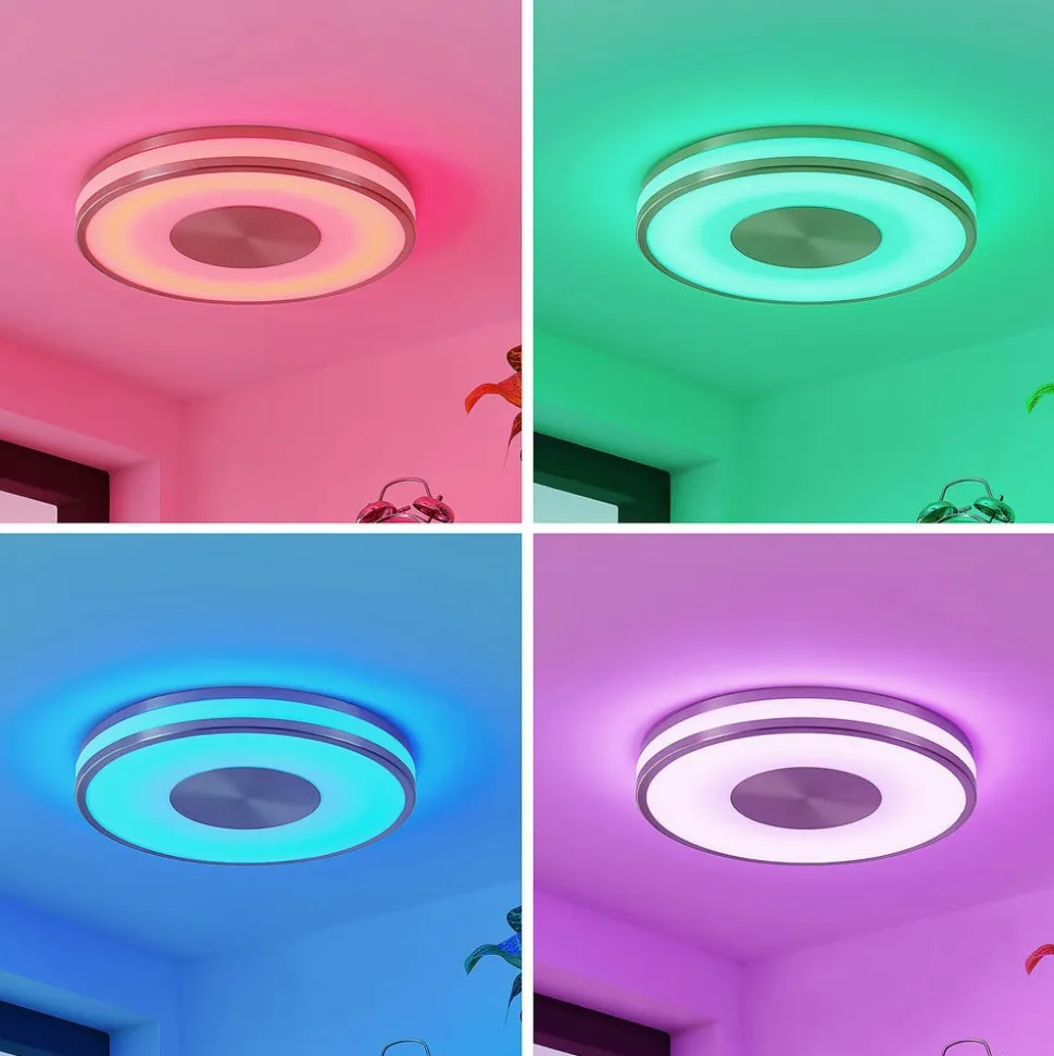Lindby Fjella LED-loftlampe RGB-CCT-farveskifter