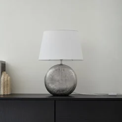 Lindby Florentino bordlampe, 49 cm, keramik, tekstil