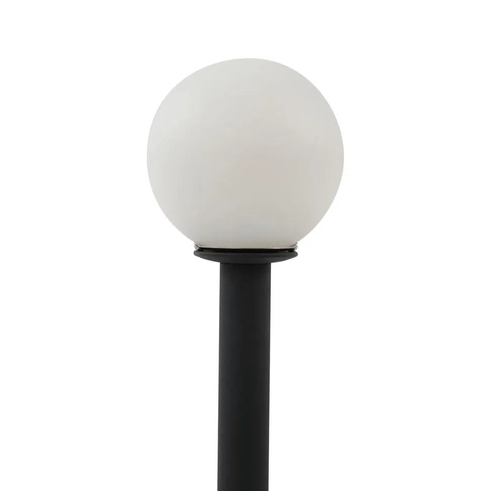 Lindby Freydis LED-solcellelampe, sort, aluminium, 2.000 K