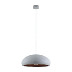 Lindby Gerwina pendellampe, hvid/guld, metal, 40 cm, E27