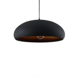 Lindby Gerwina pendellampe, sort/guld, metal, 40 cm, E27