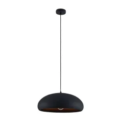 Lindby Gerwina pendellampe, sort/guld, metal, 40 cm, E27