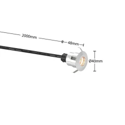 Lindby Gracelle LED nedgravningsspot, 3 stk, rundt