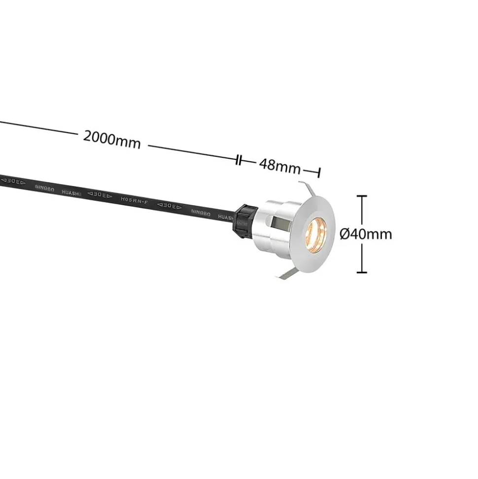 Lindby Gracelle LED nedgravningsspot, 3 stk, rundt