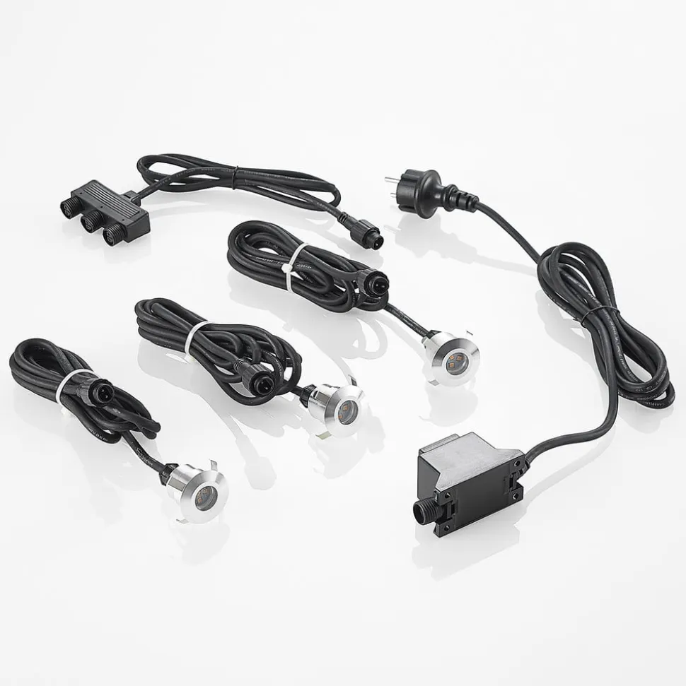 Lindby Gracelle LED nedgravningsspot, 3 stk, rundt
