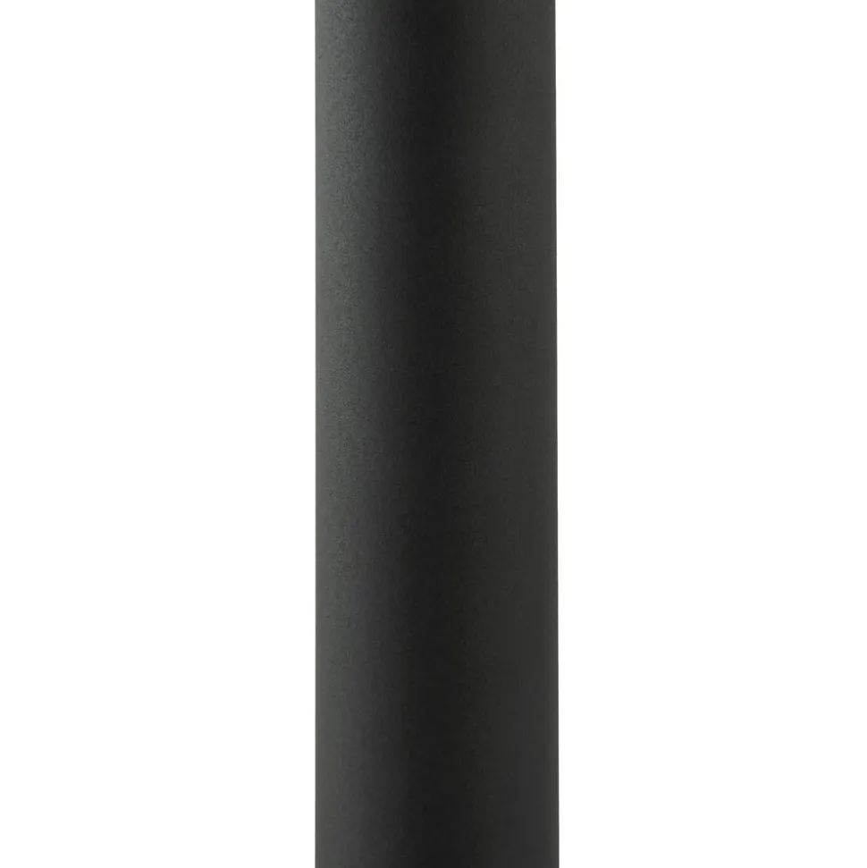 Lindby gulvlampe Braccio, grå/sort, glas, 5 lyskilder, 204,5 cm