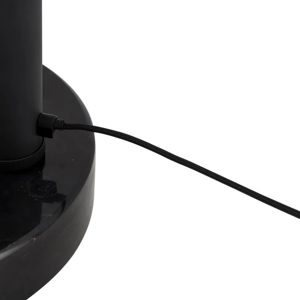 Lindby gulvlampe Braccio, grå/sort, glas, 5 lyskilder, 204,5 cm