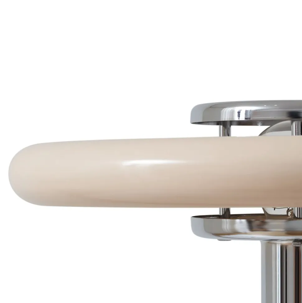 Lindby gulvlampe Branford, retro, beige, metal/travertin