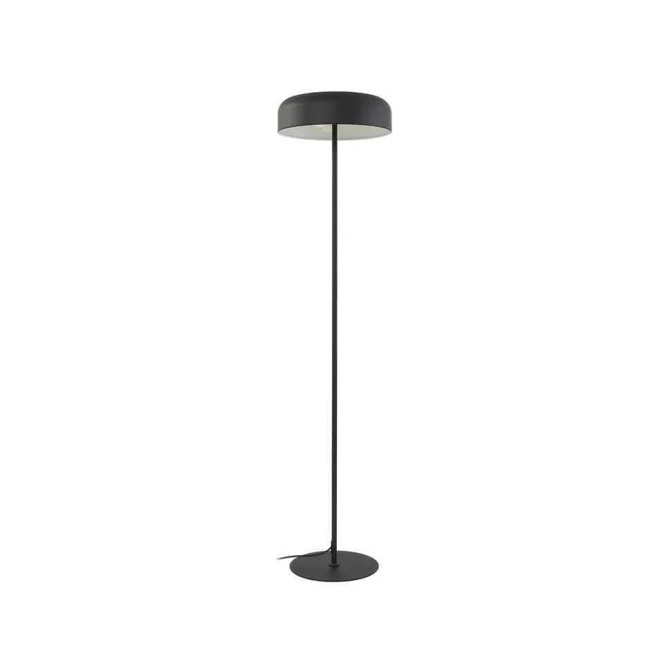 Lindby gulvlampe Edion, sort, metal