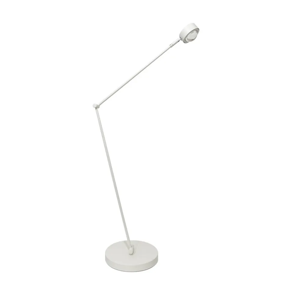 Lindby gulvlampe Jyla, hvid, linse, 4200K, GX53, jern